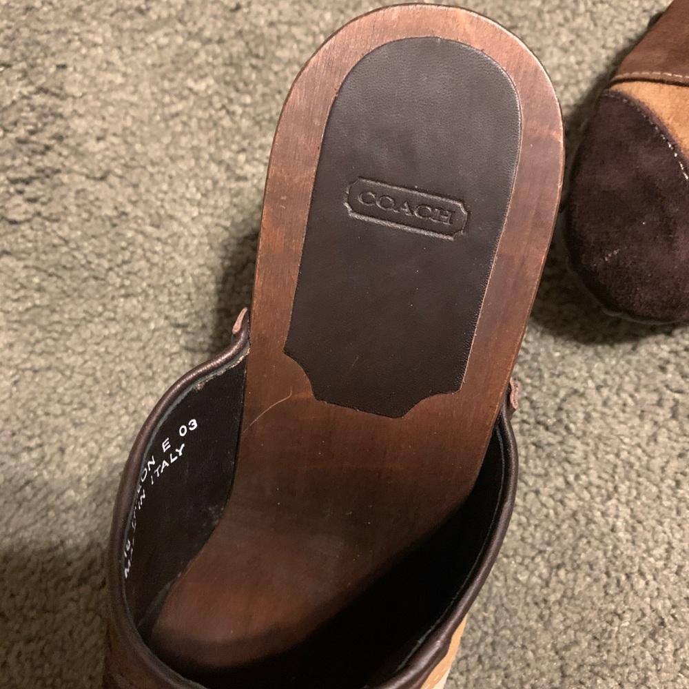 Coach Patchwork Studded Clogs Run Small - image 2